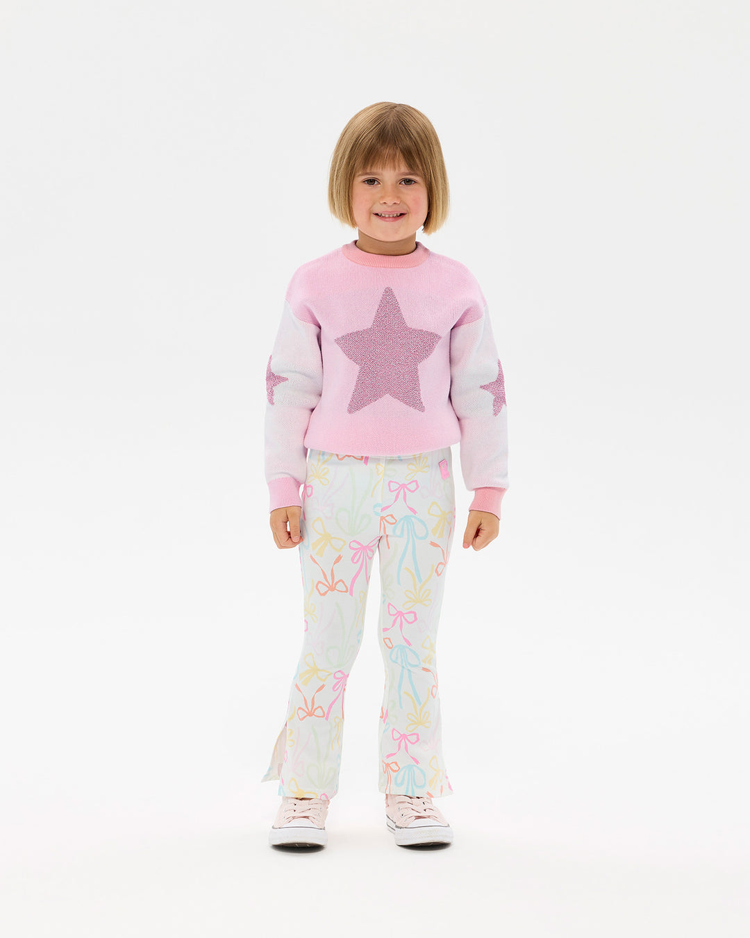 METALLIC STARS LACEY JUMPER