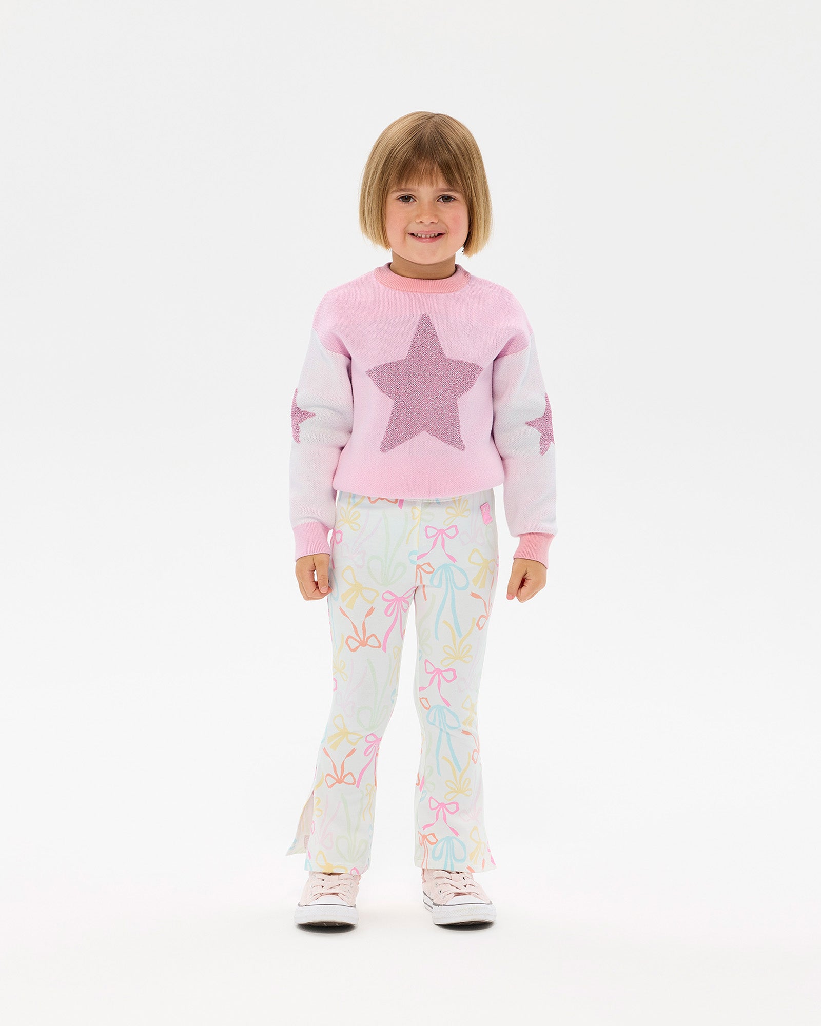 METALLIC STARS LACEY JUMPER