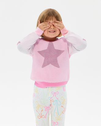 METALLIC STARS LACEY JUMPER