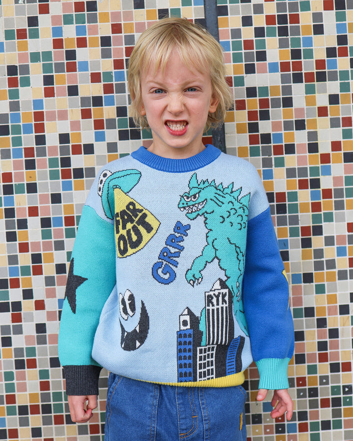 GRRR COLOUR BLOCK CILLIAN SWEATER | Rock Your Baby