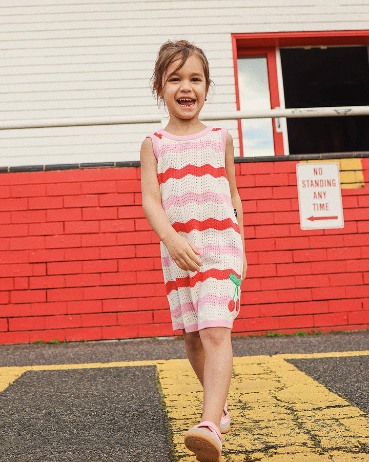MAXINE CROCHET DRESS IN STRIPE