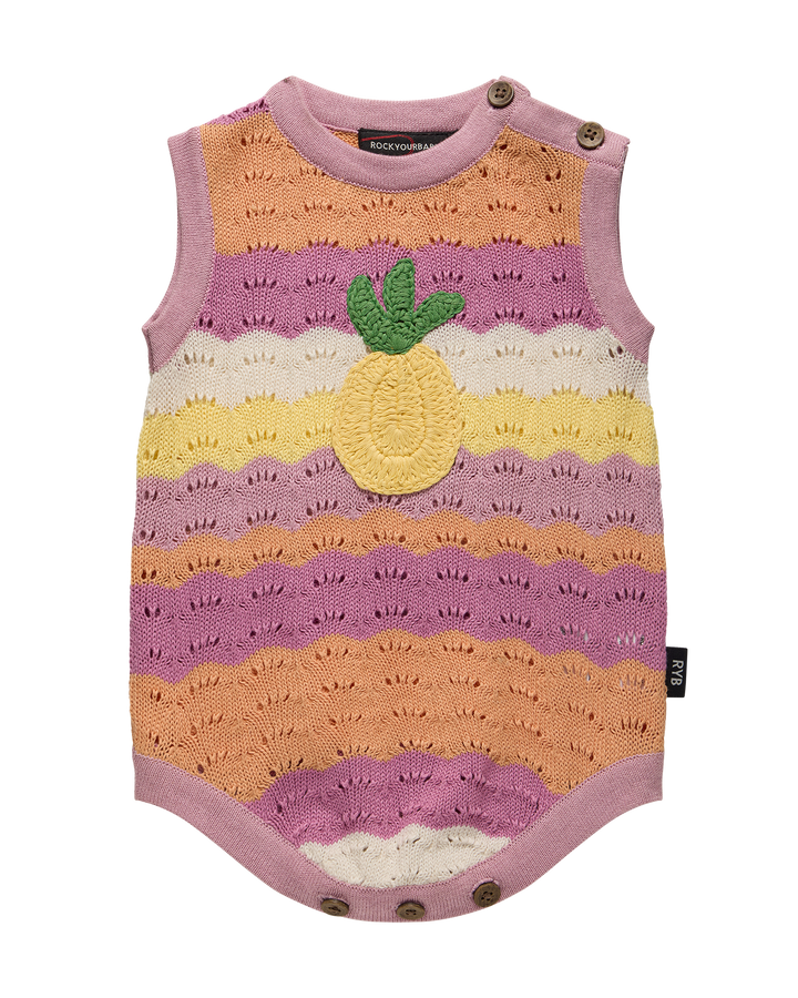 LA MER KNITTED ROMPER IN STRIPE
