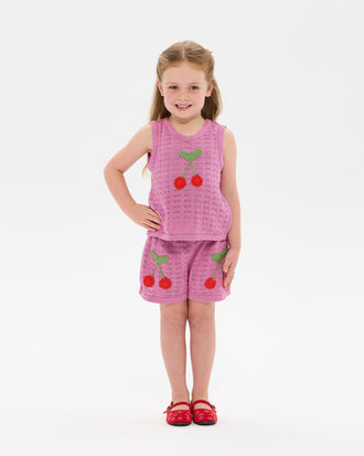 LA MER CROCHET TANK IN PINK