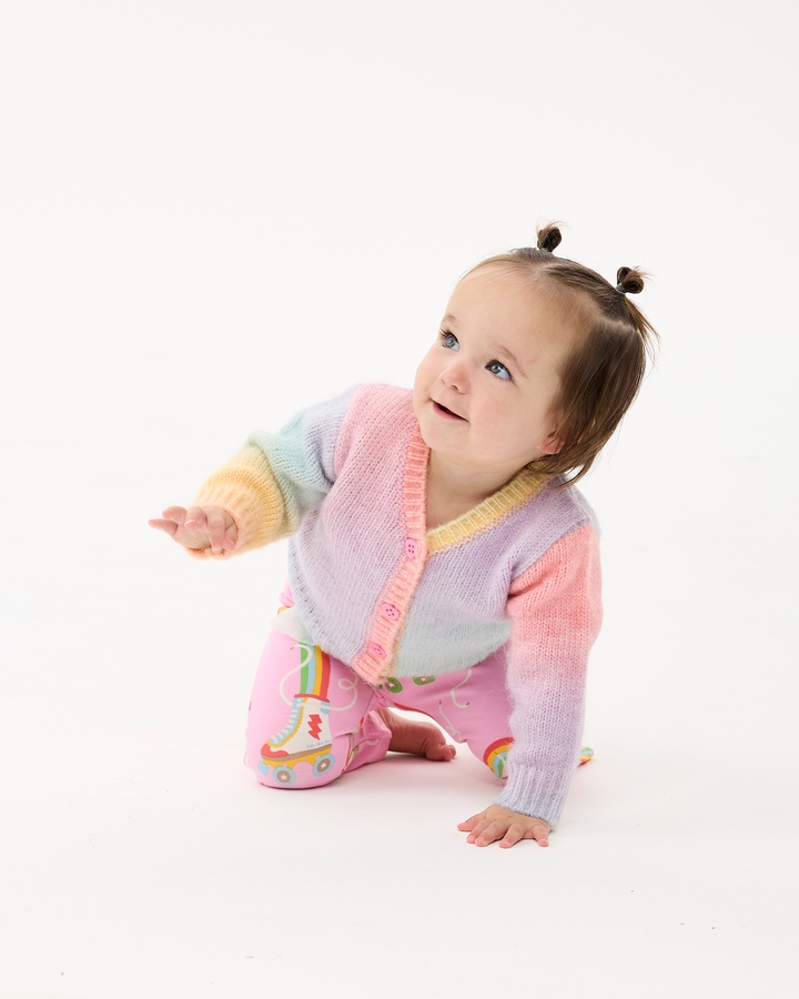 RAINBOW OMBRE BABY AUDREY CARDIGAN