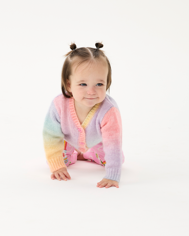 RAINBOW OMBRE BABY AUDREY CARDIGAN