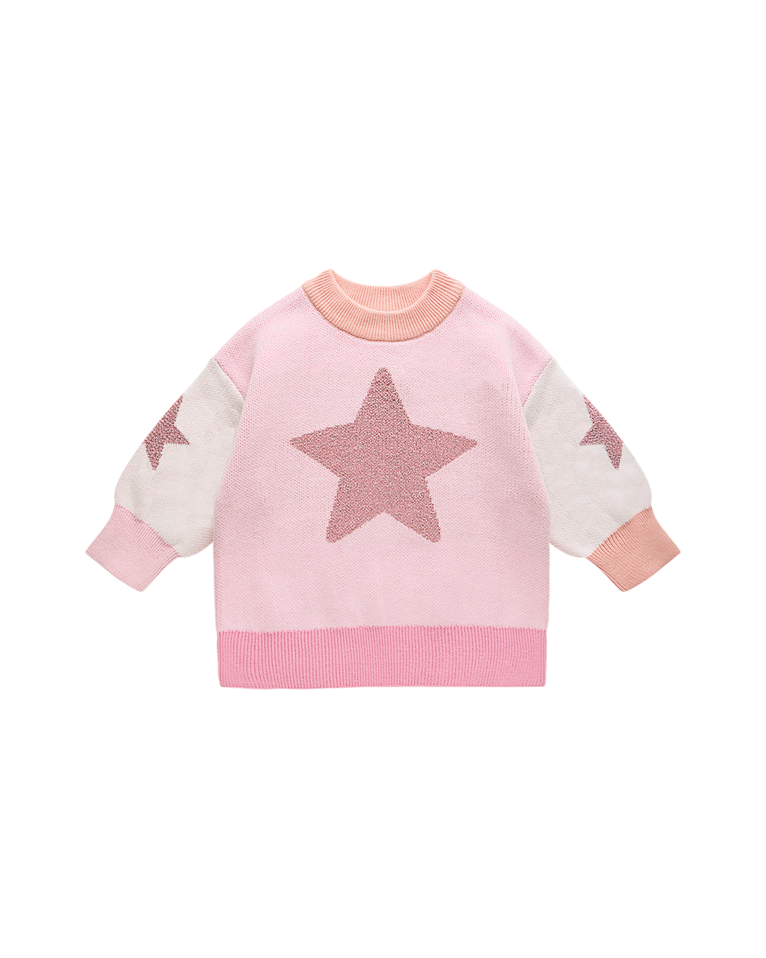 METALLIC STARS BABY LACEY JUMPER