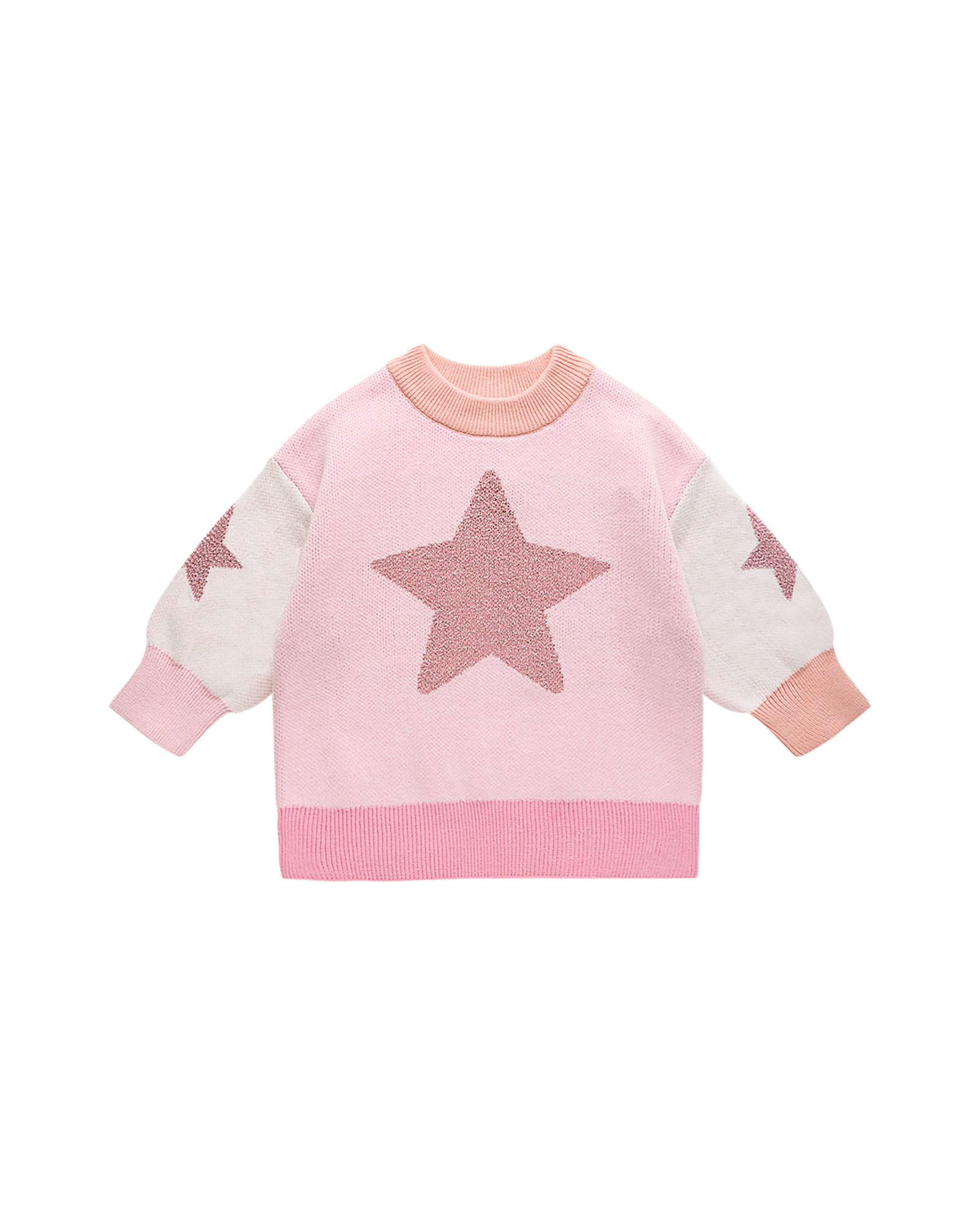 METALLIC STARS BABY LACEY JUMPER