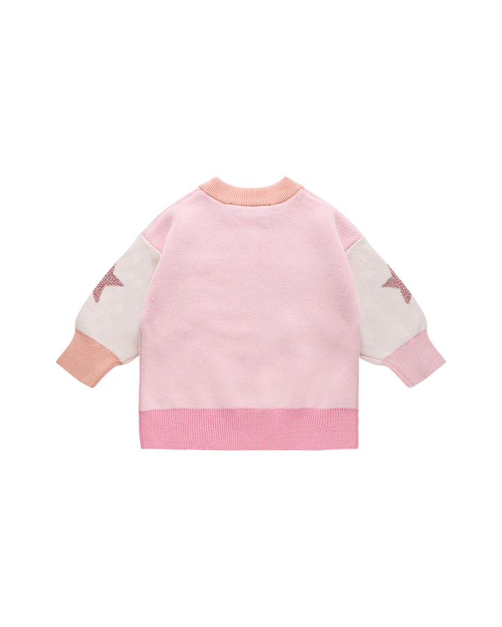 METALLIC STARS BABY LACEY JUMPER