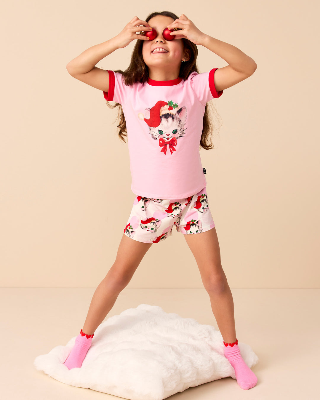 PIPPA SLEEP SET IN CREAM PINK
