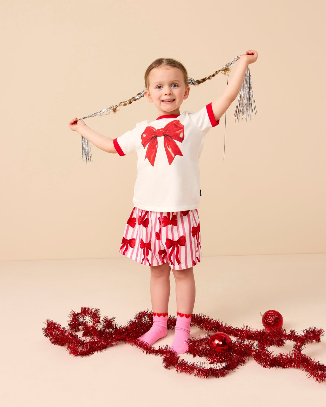 PIPPA SLEEP SET IN PINK CLAY STRIPE