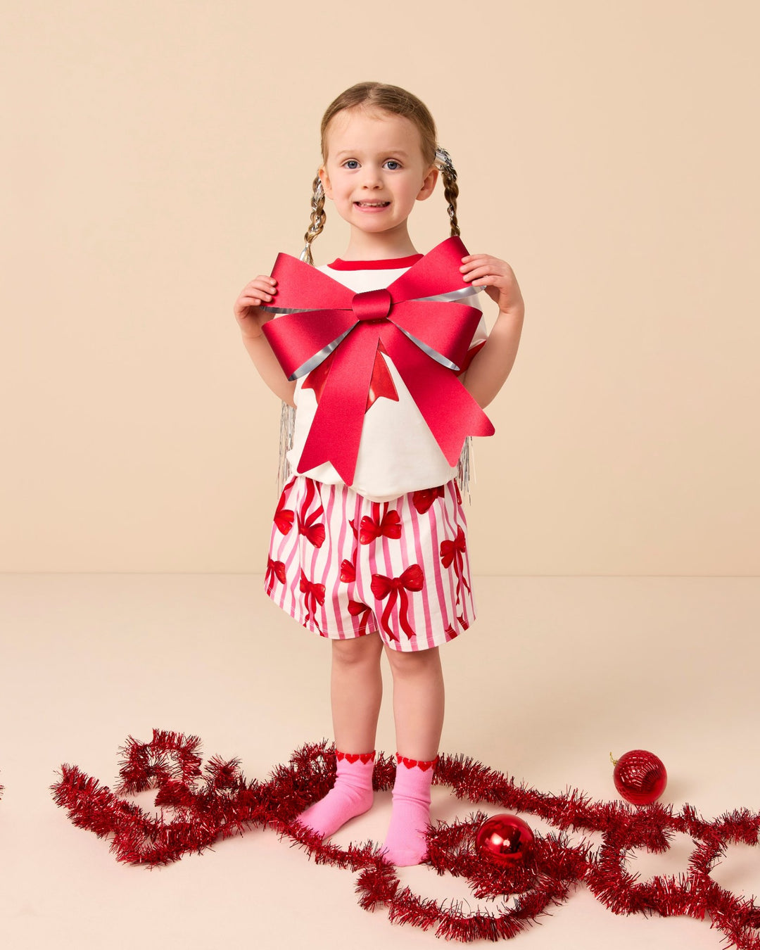 PIPPA SLEEP SET IN PINK CLAY STRIPE