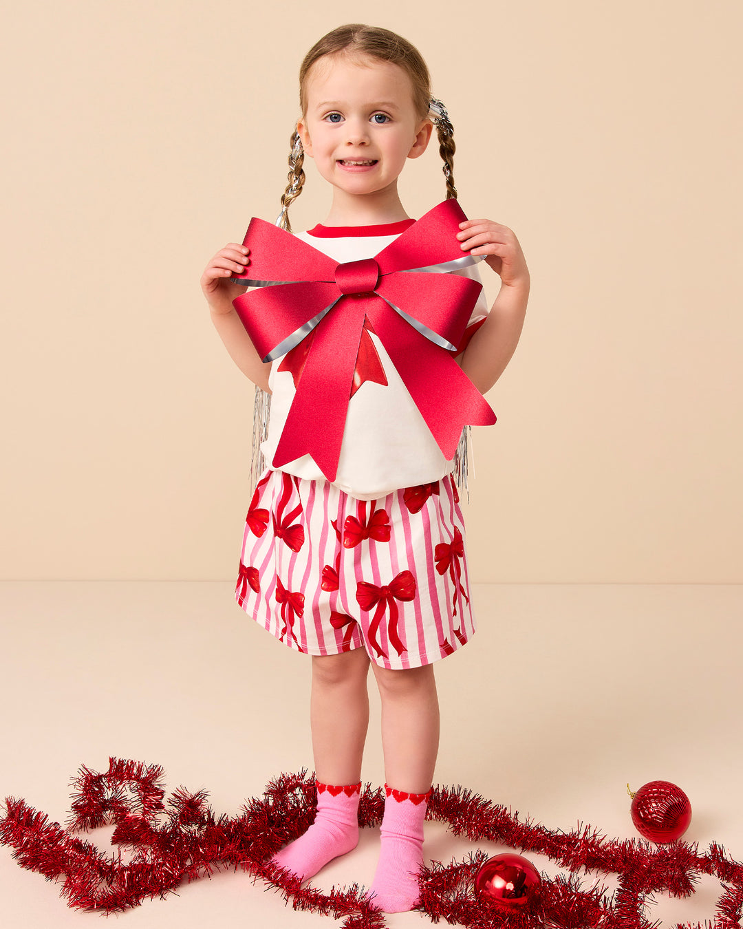 PIPPA SLEEP SET IN PINK CLAY STRIPE