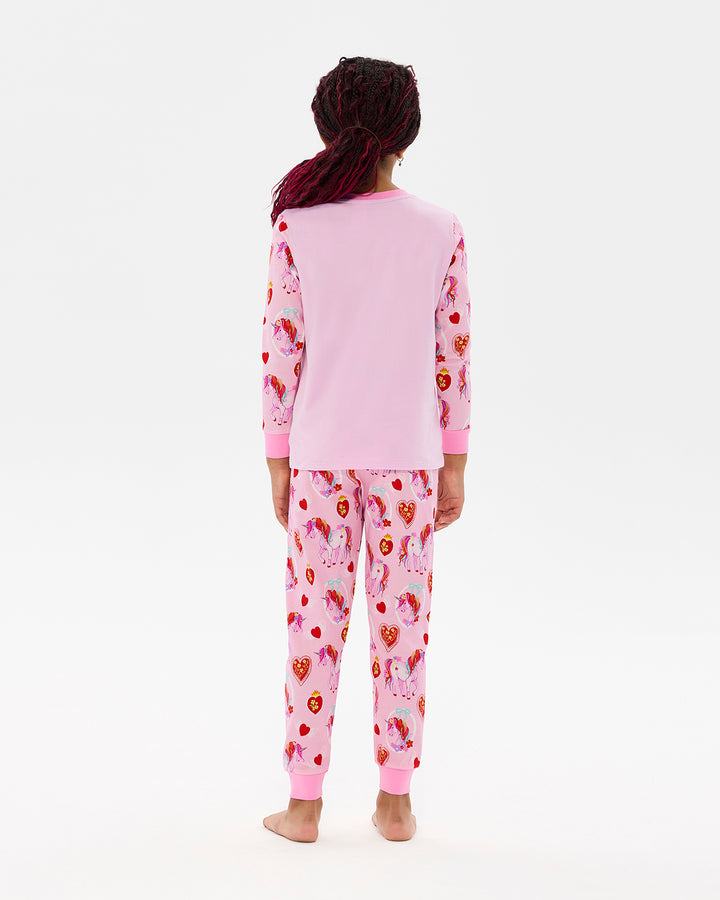 UNICORN HEARTS LONG SLEEVE BELLE SLEEP SET