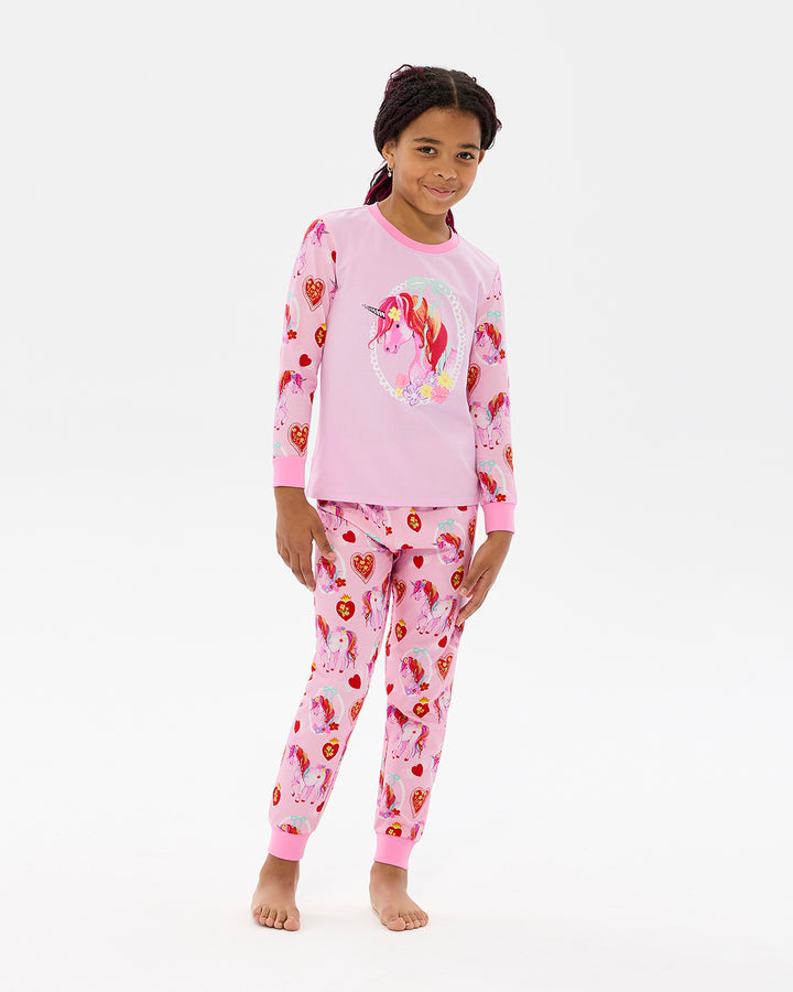 UNICORN HEARTS LONG SLEEVE BELLE SLEEP SET