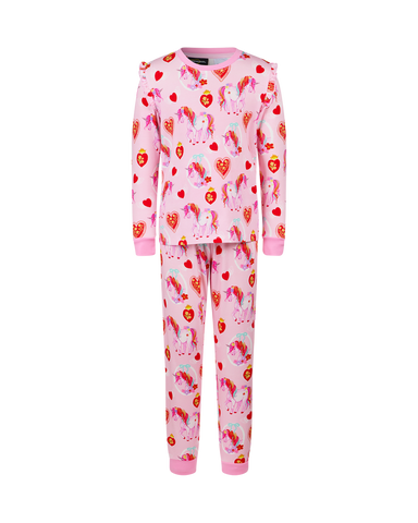 UNICORN HEARTS FRILL LONG SLEEVE ALICE SLEEP SET
