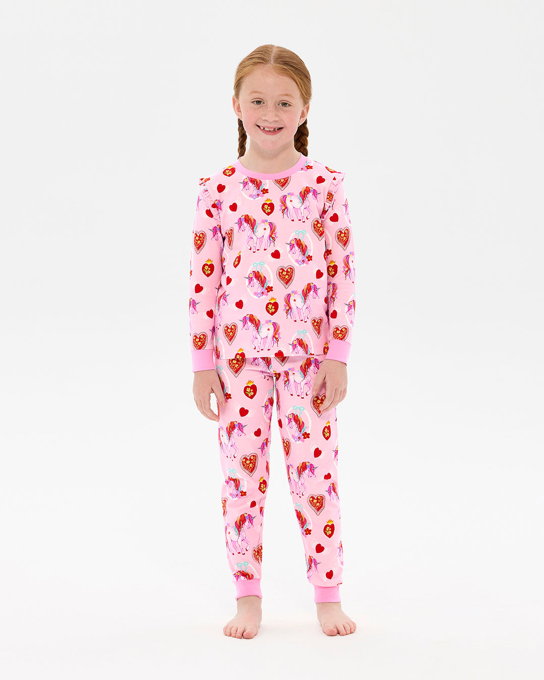 UNICORN HEARTS FRILL LONG SLEEVE ALICE SLEEP SET