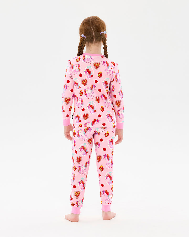 UNICORN HEARTS FRILL LONG SLEEVE ALICE SLEEP SET