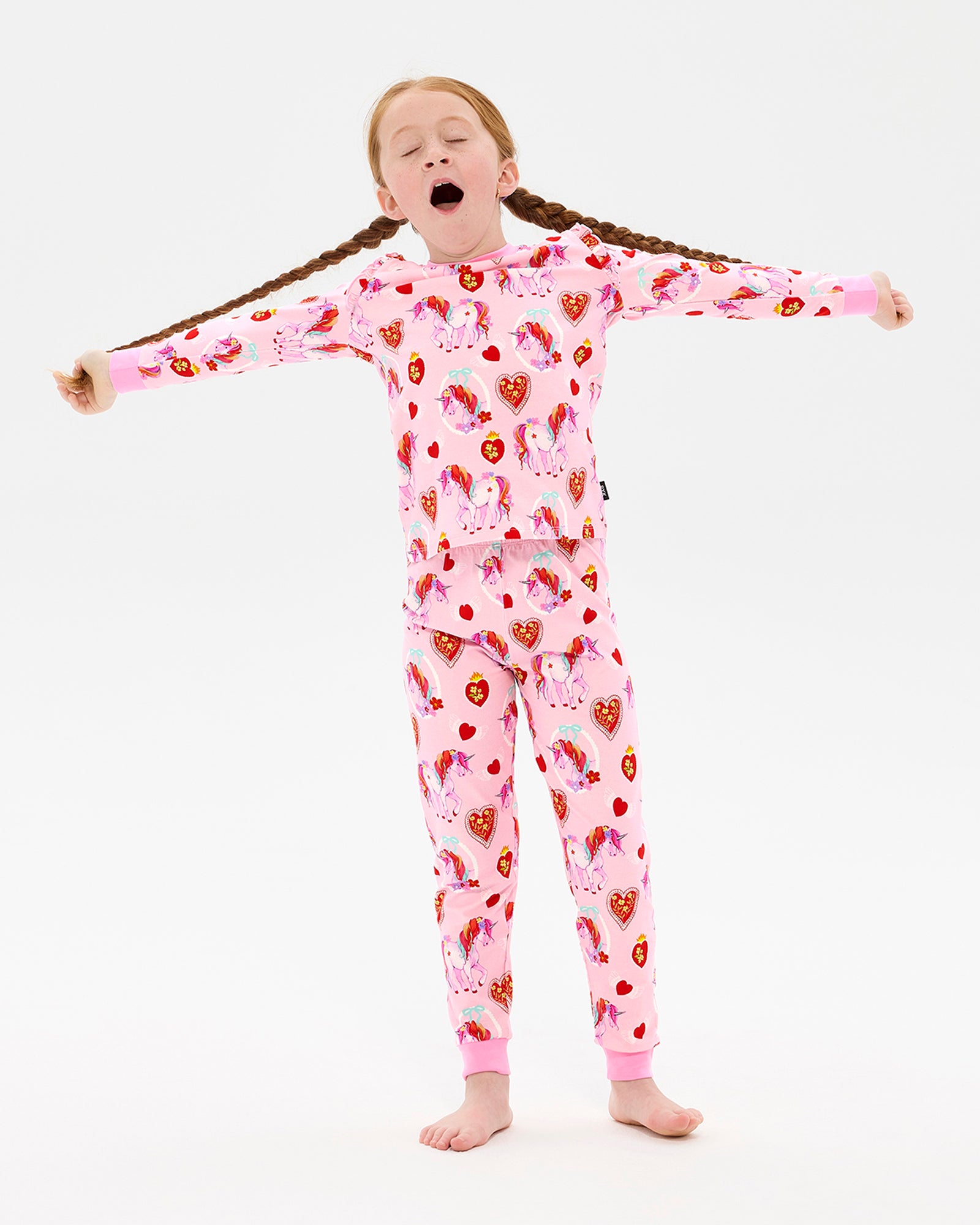 UNICORN HEARTS FRILL LONG SLEEVE ALICE SLEEP SET