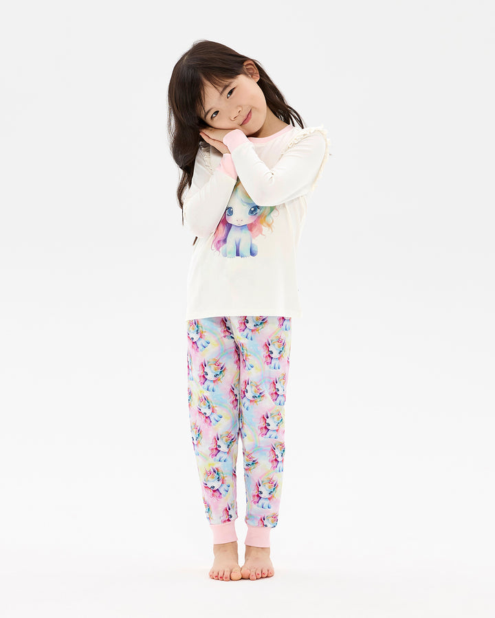 UNICORN PONY FRILL LONG SLEEVE HELENA SLEEP SET | Rock Your Baby