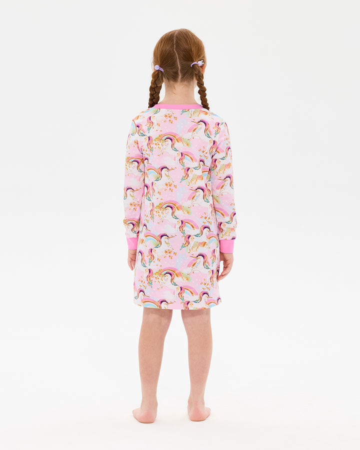 UNICORN PONY COLOURPOP LONG SLEEVE  LILY NIGHTIE