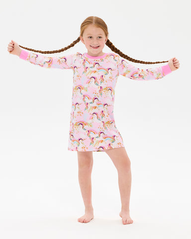 UNICORN PONY COLOURPOP LONG SLEEVE  LILY NIGHTIE