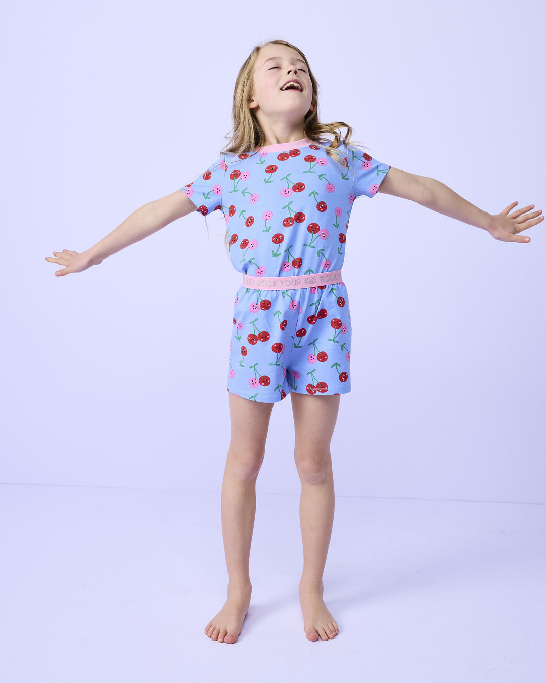 Signature PJ Set in Huckleberry - Rock Your Kid girls pyjamas, view 3