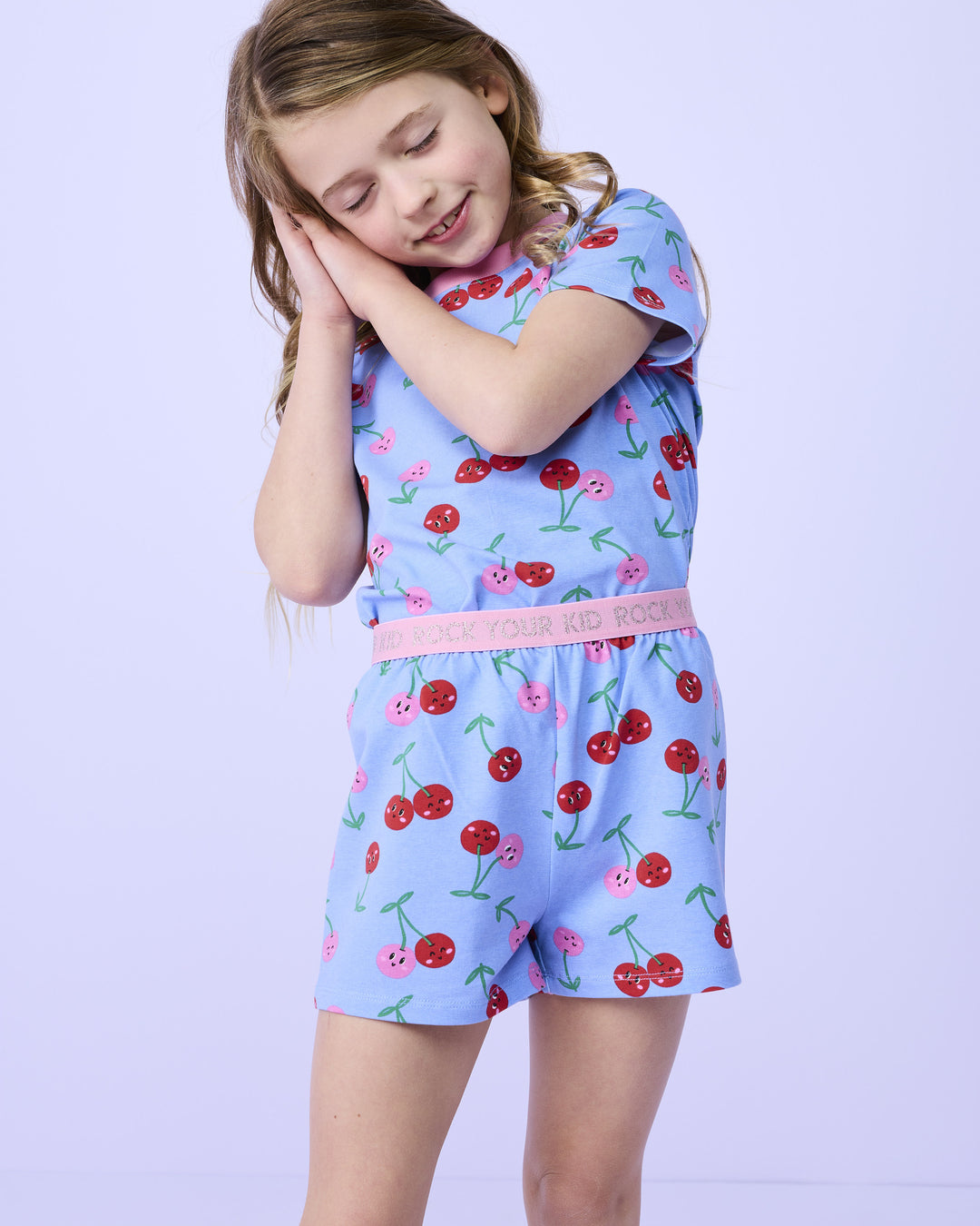 Signature PJ Set in Huckleberry - Rock Your Kid girls pyjamas, view 4