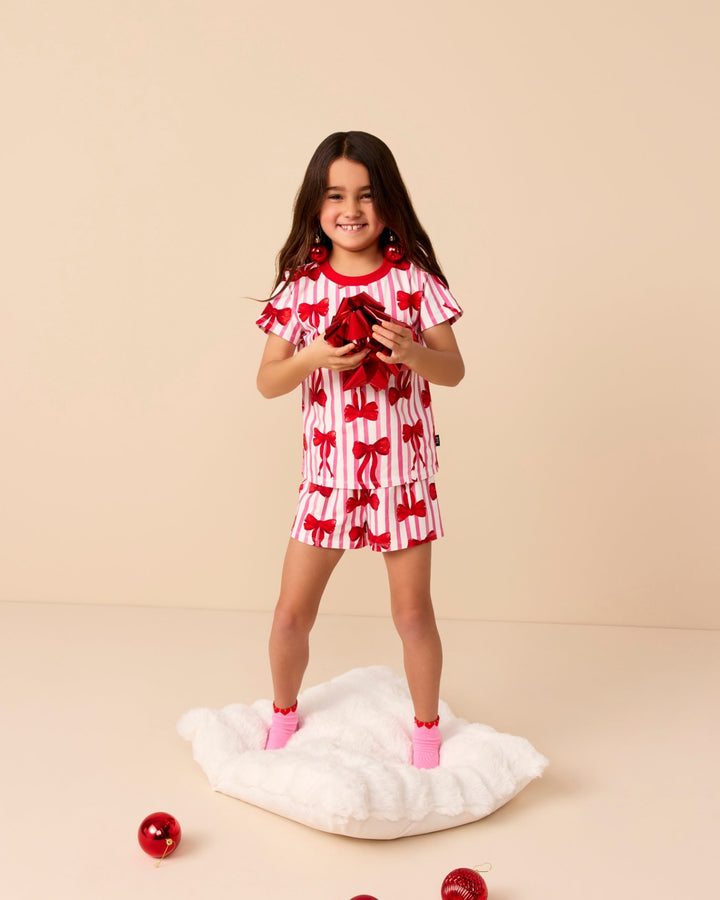 SIGNATURE PJ SET IN PINK CLAY STRIPE
