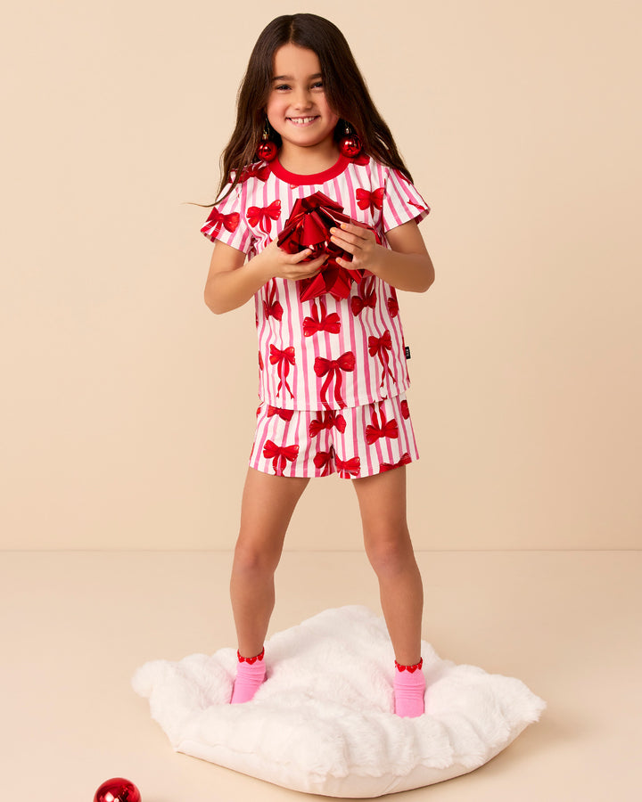 SIGNATURE PJ SET IN PINK CLAY STRIPE