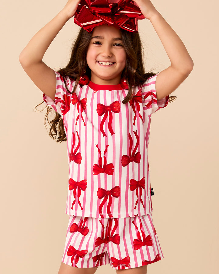 SIGNATURE PJ SET IN PINK CLAY STRIPE