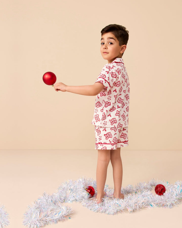 Alex PJ Set in Holiday Red - Rock Your Kid boys pyjamas, view 2