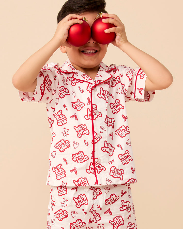 ALEX PJ SET IN HOLIDAY RED