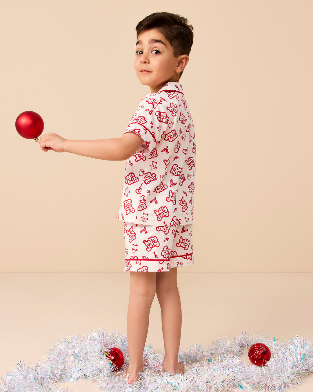 ALEX PJ SET IN HOLIDAY RED