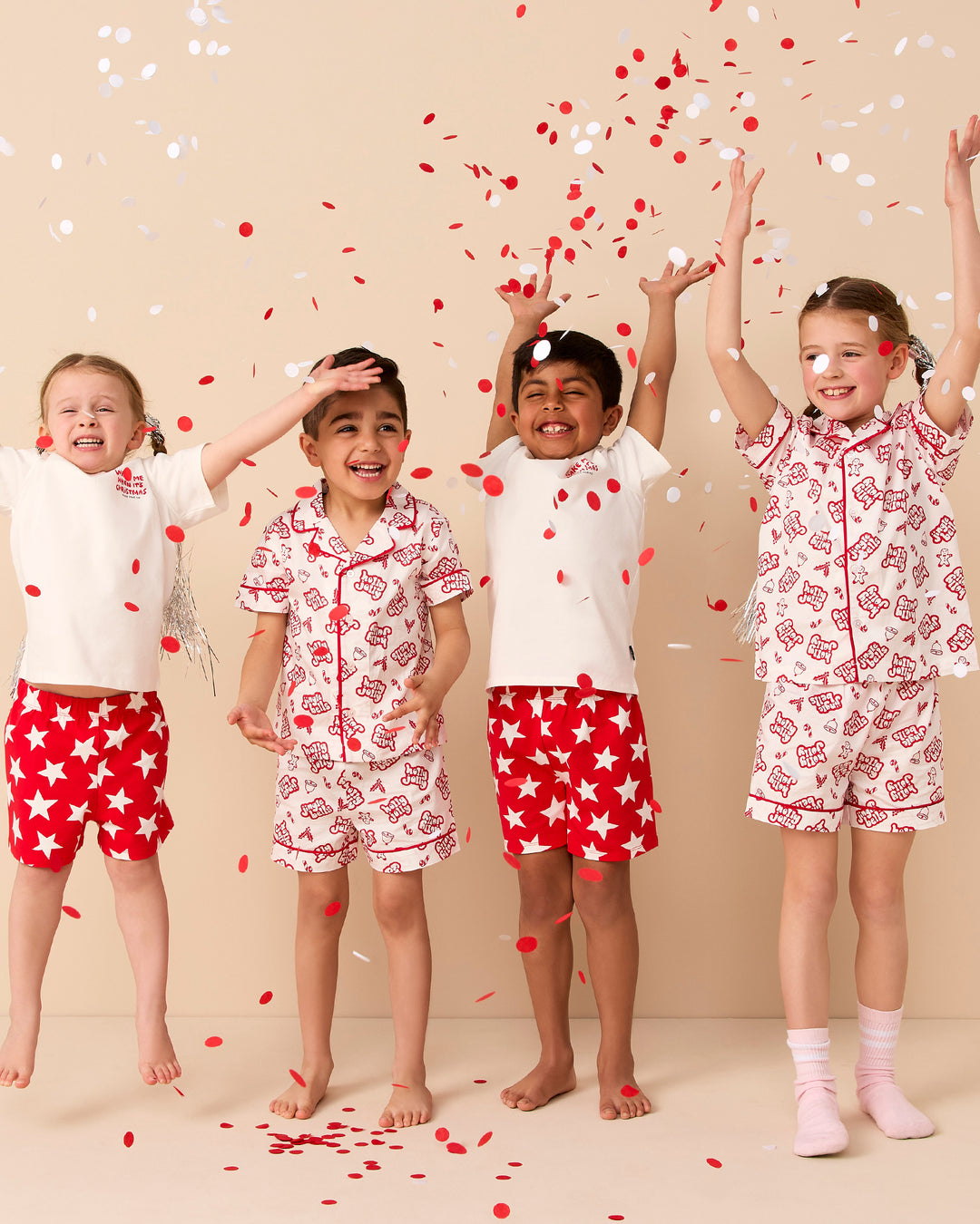 ALEX PJ SET IN HOLIDAY RED