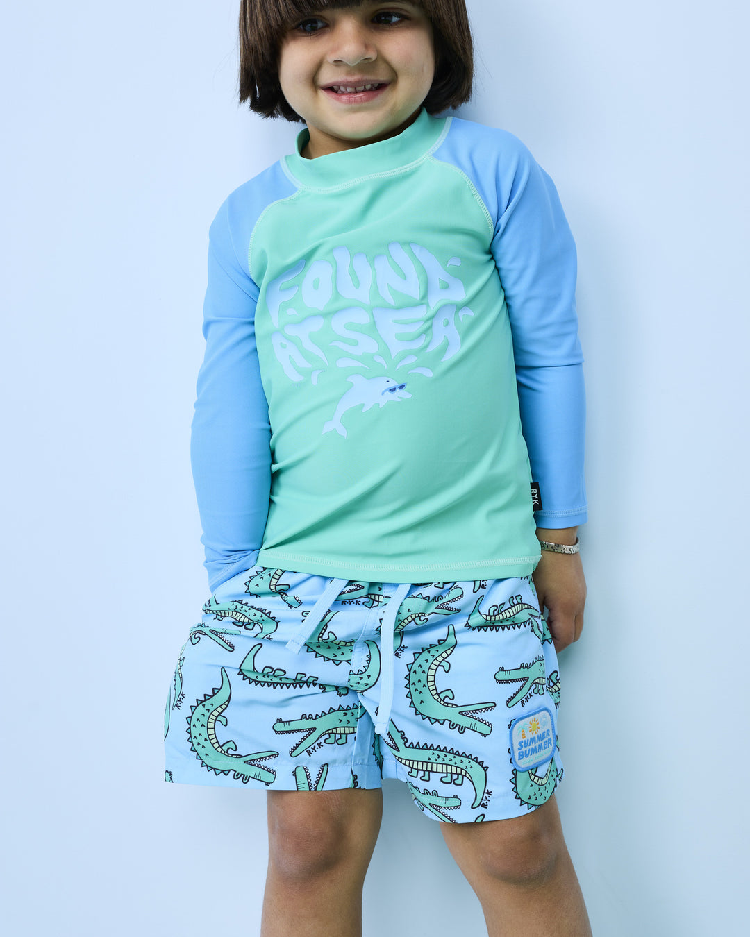 RASH VEST IN AQUA SEA