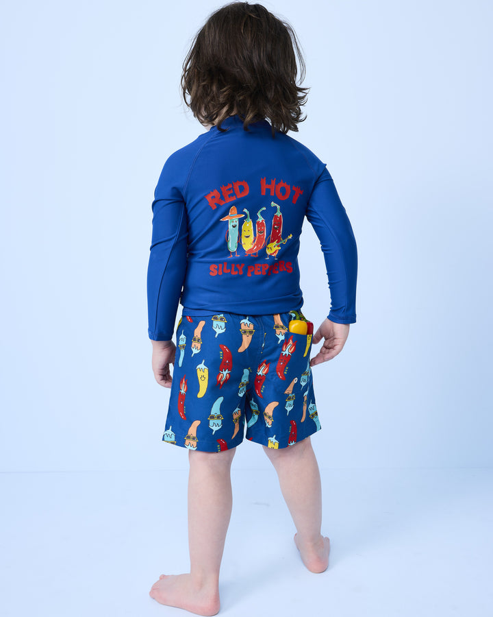 RASH VEST IN COBALT BLUE