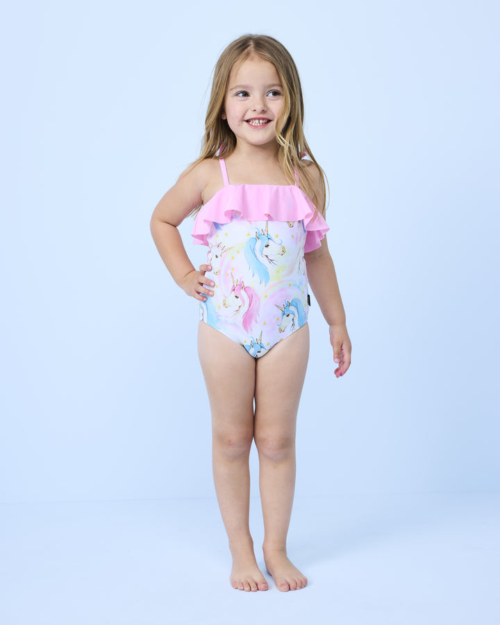 Athena One Piece in Rainbow - Rock Your Kid girls swimwear, view 3
