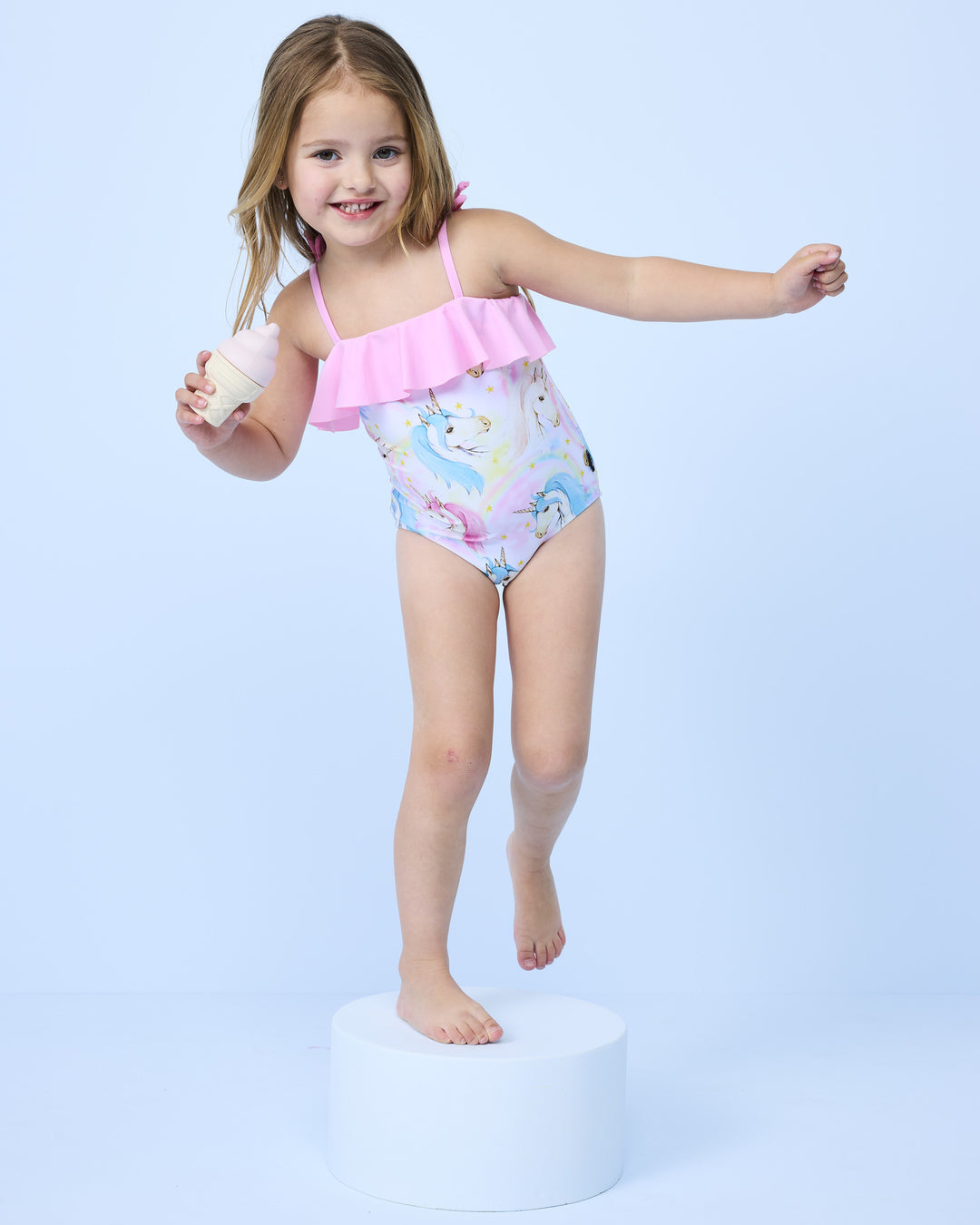 Athena One Piece in Rainbow - Rock Your Kid girls swimwear, view 4