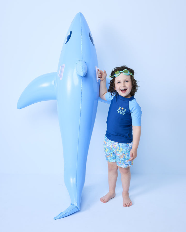 RAGLAN RASH VEST IN NAVY