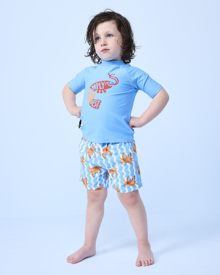 RAGLAN RASH VEST IN BLUE
