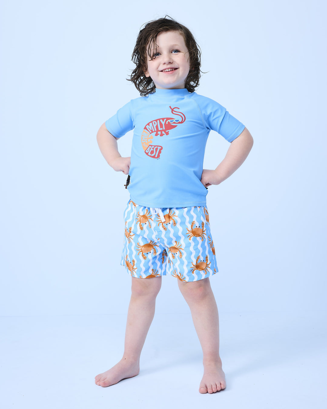 RAGLAN RASH VEST IN BLUE