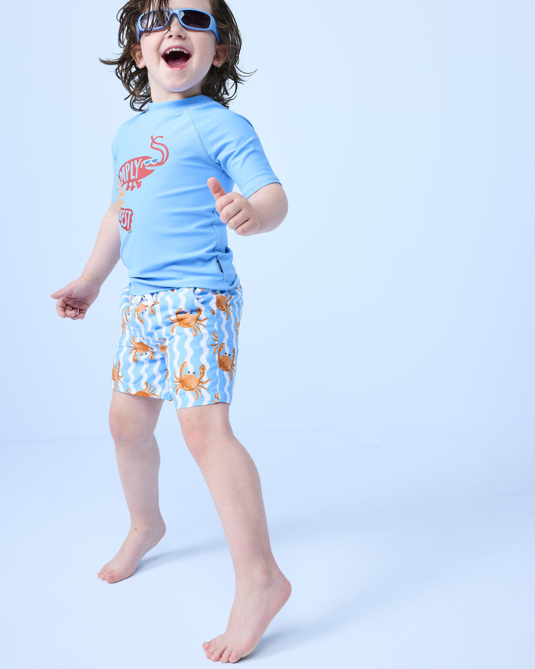 RAGLAN RASH VEST IN BLUE
