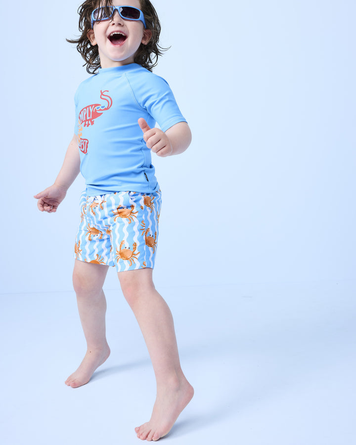 RAGLAN RASH VEST IN BLUE