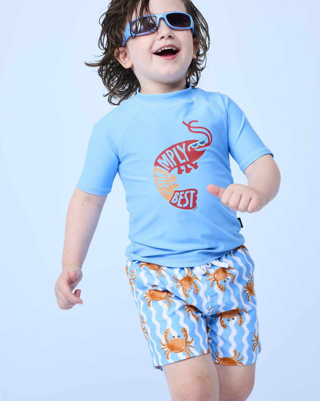 RAGLAN RASH VEST IN BLUE