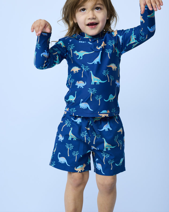 RASH SET IN DINO BLUE