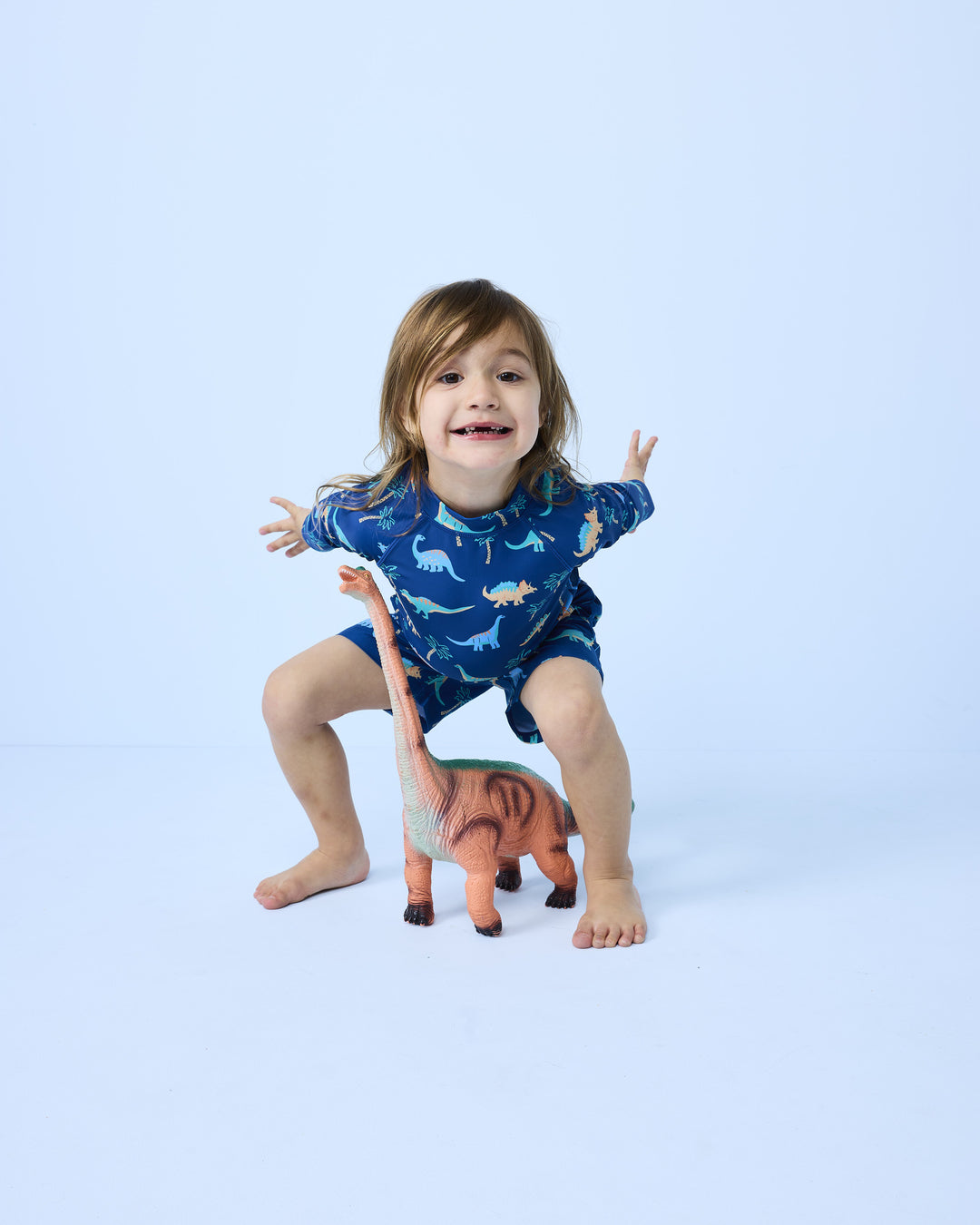 RASH SET IN DINO BLUE