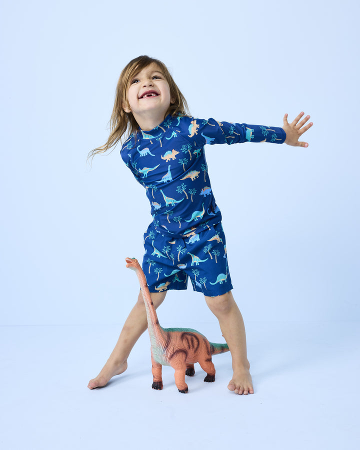 RASH SET IN DINO BLUE