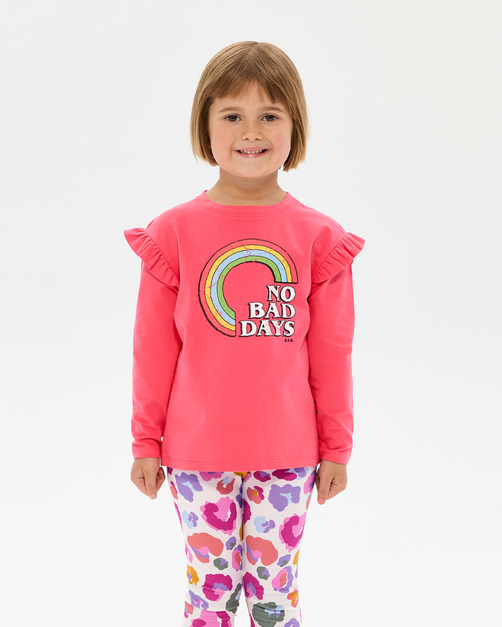 NO BAD DAYS LONG SLEEVE JESSICA FRILL T-SHIRT