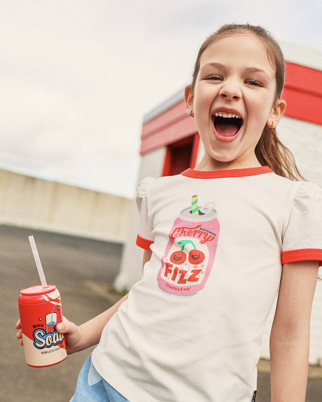 BILLIE RINGER TEE IN STRAWBERRY SODA