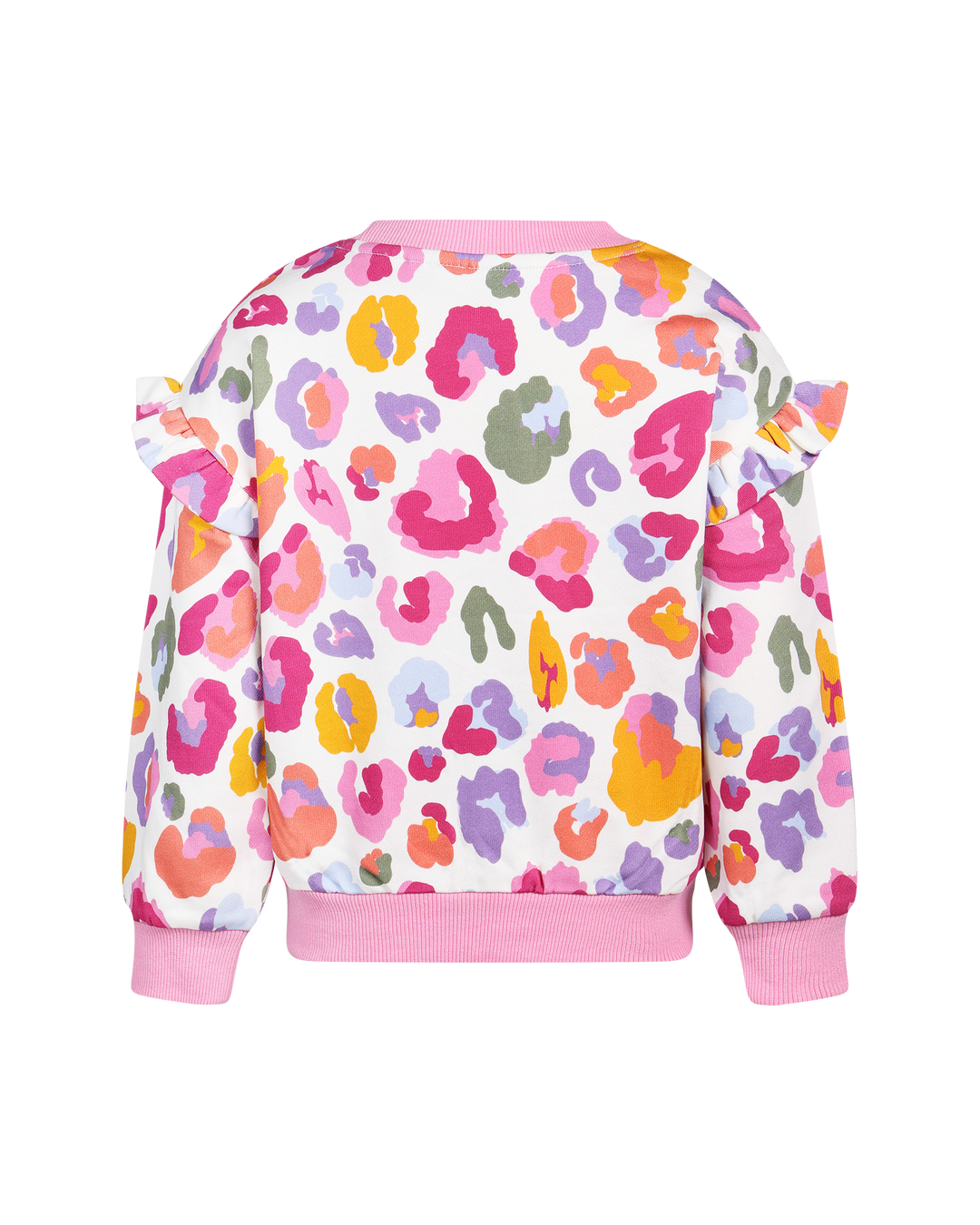 RAINBOW LEOPARD JESSICA FRILL SWEATSHIRT